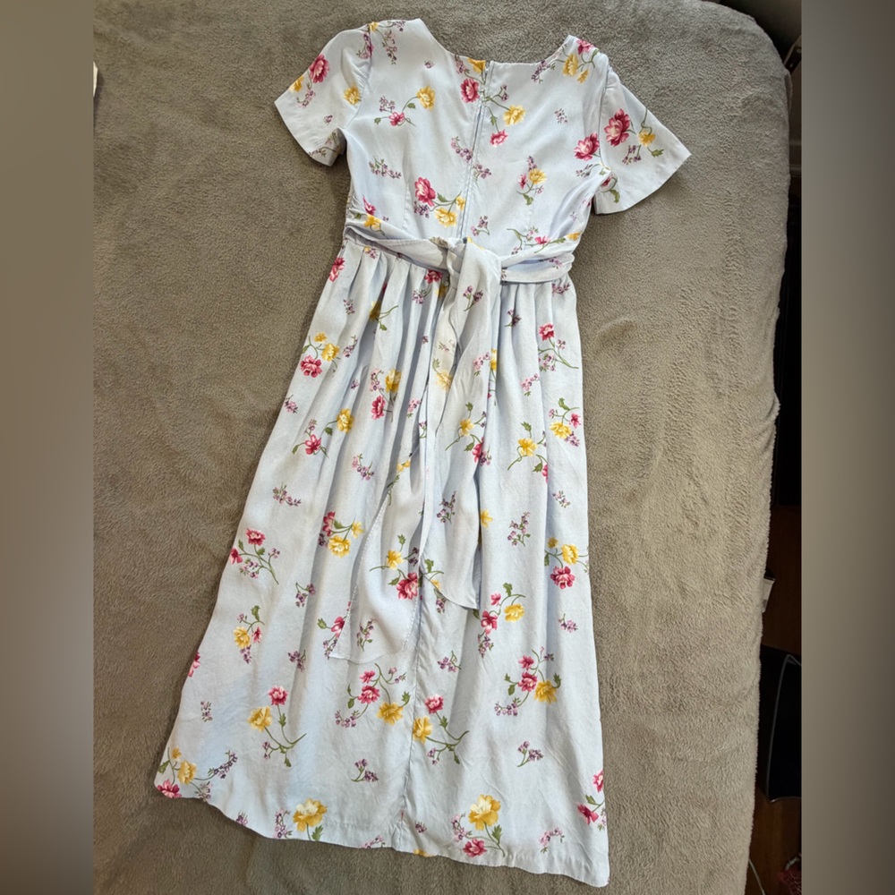 Worthington Maxi Dress blue floral size 4 - Picture 6 of 11